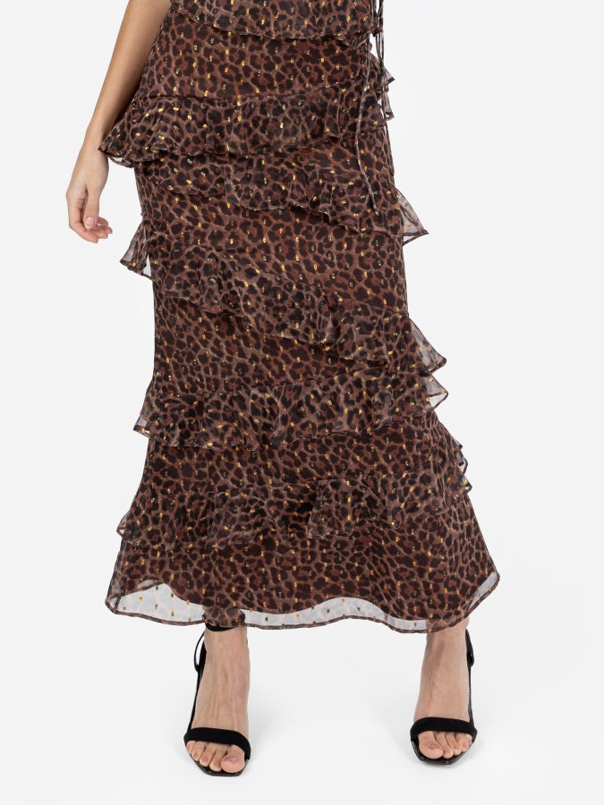 Anaya with Love Recycled Animal Print Maxi Skirt