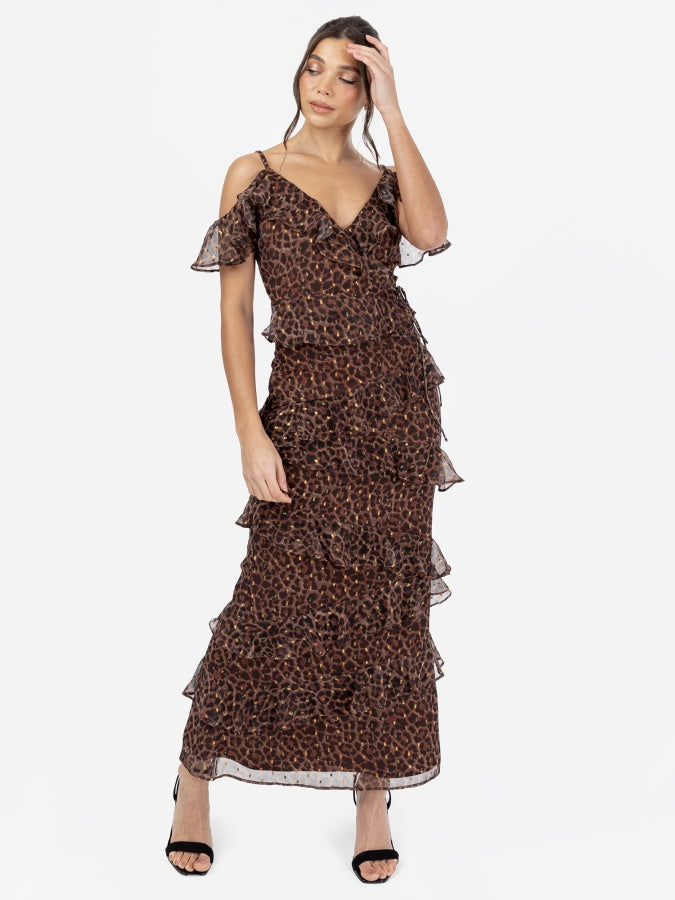 Anaya with Love Recycled Animal Print Maxi Skirt