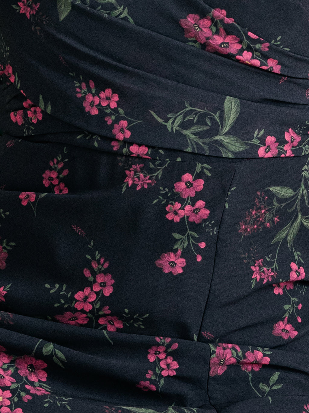 Anaya With Love Recycled Black Floral Faux Wrap Long Sleeve Maxi Dress