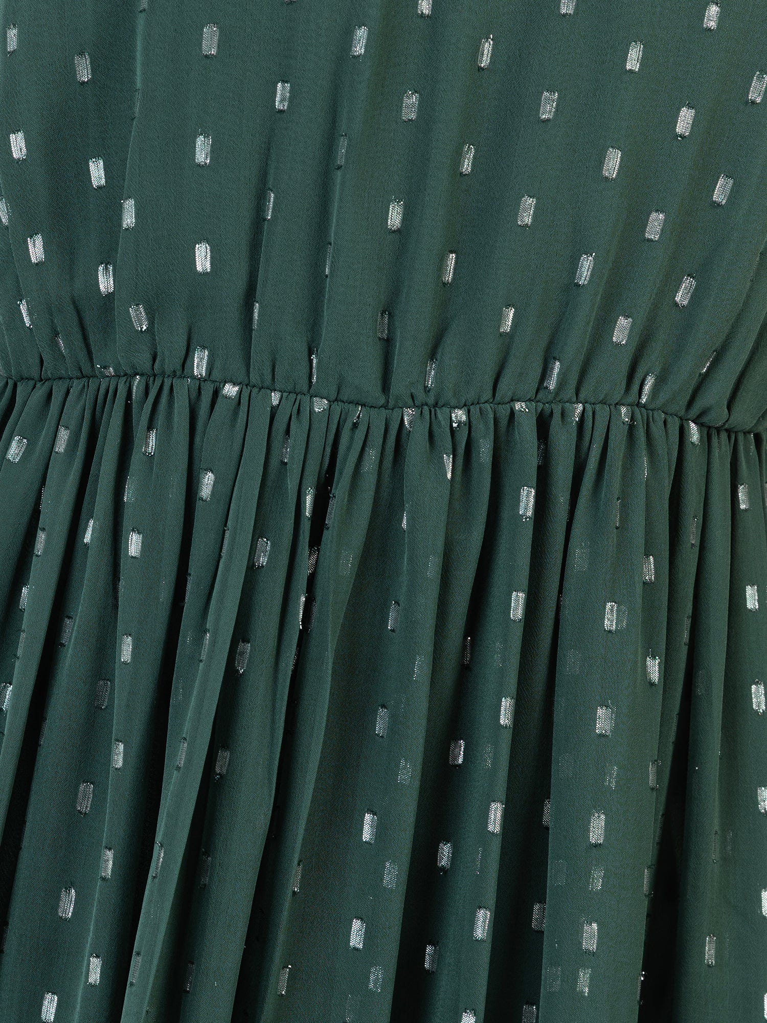 Anaya With Love Recycled Dark Green Halter Neck Tiered Maxi Dress