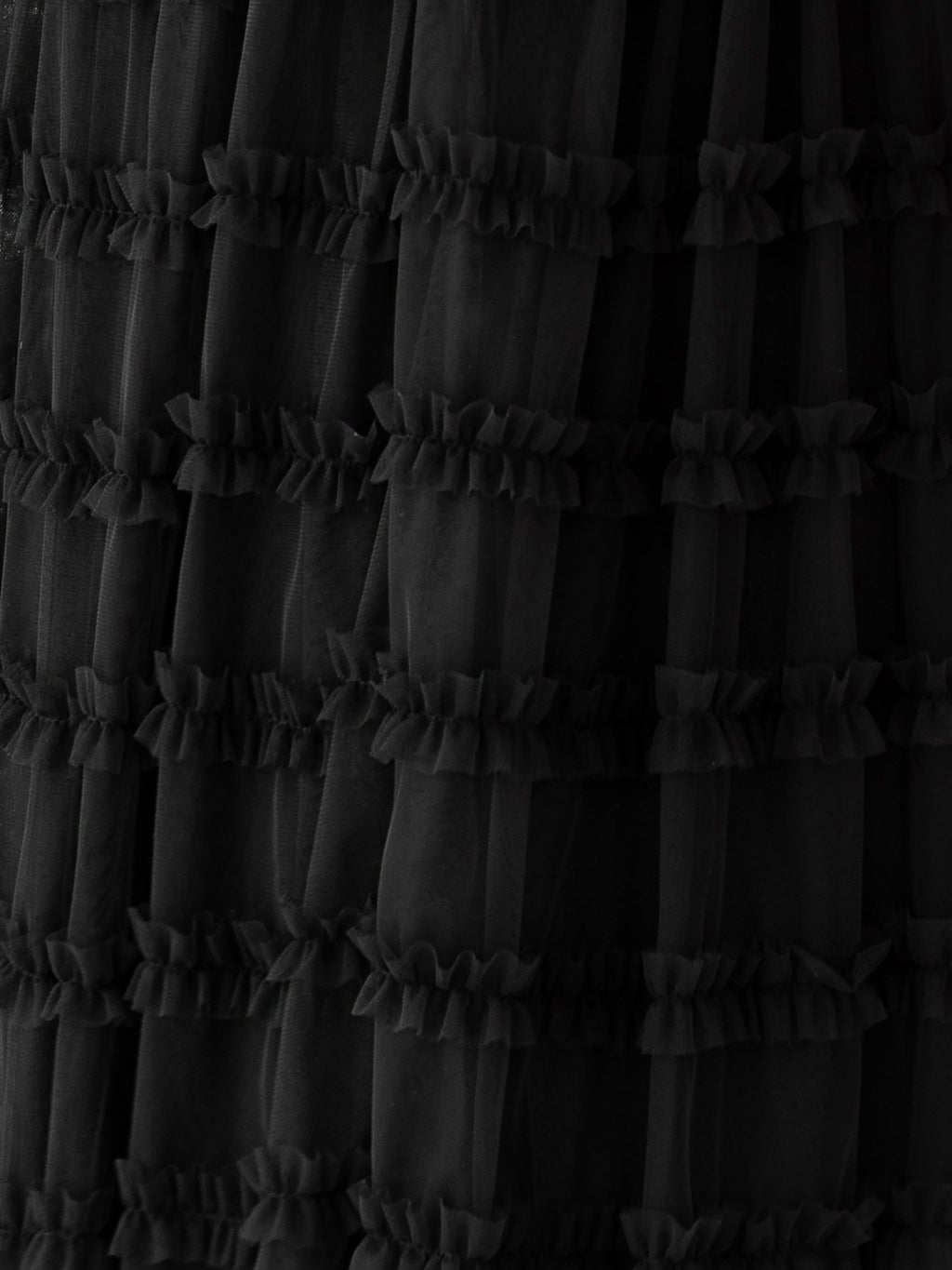 Anaya With Love Black Bandeau Ruffle Midi Dress