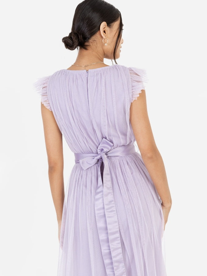 Anaya With Love Recycled Lilac Midaxi Dress with Sash Belt