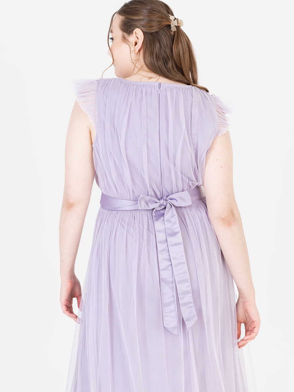 Anaya With Love Recycled Lilac Midaxi Dress with Sash Belt