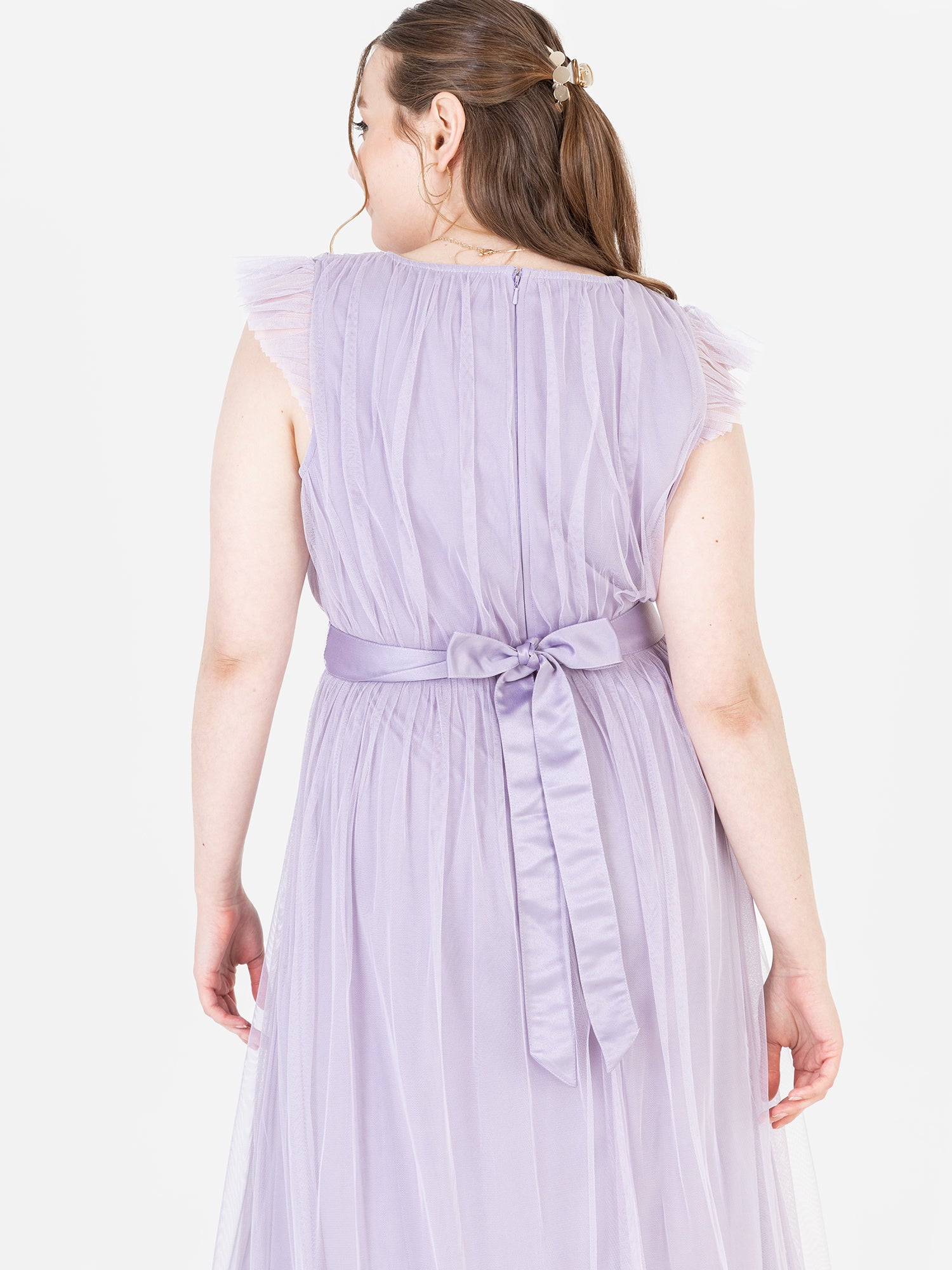 Anaya With Love Recycled Lilac Midaxi Dress with Sash Belt