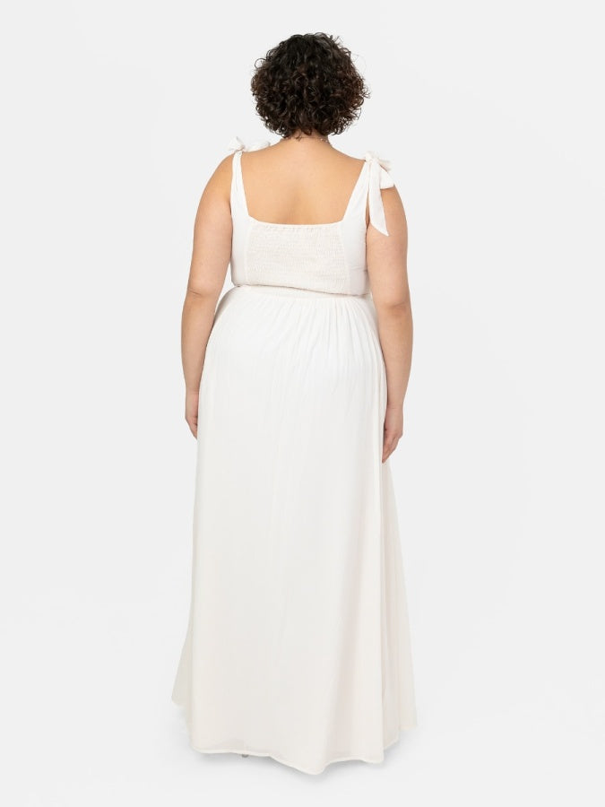 Anaya with Love Recycled Ivory Strappy Maxi Dress