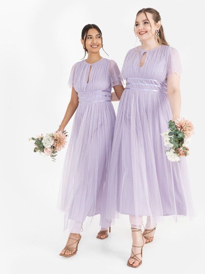 Anaya With Love Recycled Lilac Midaxi Dress With Keyhole Detail