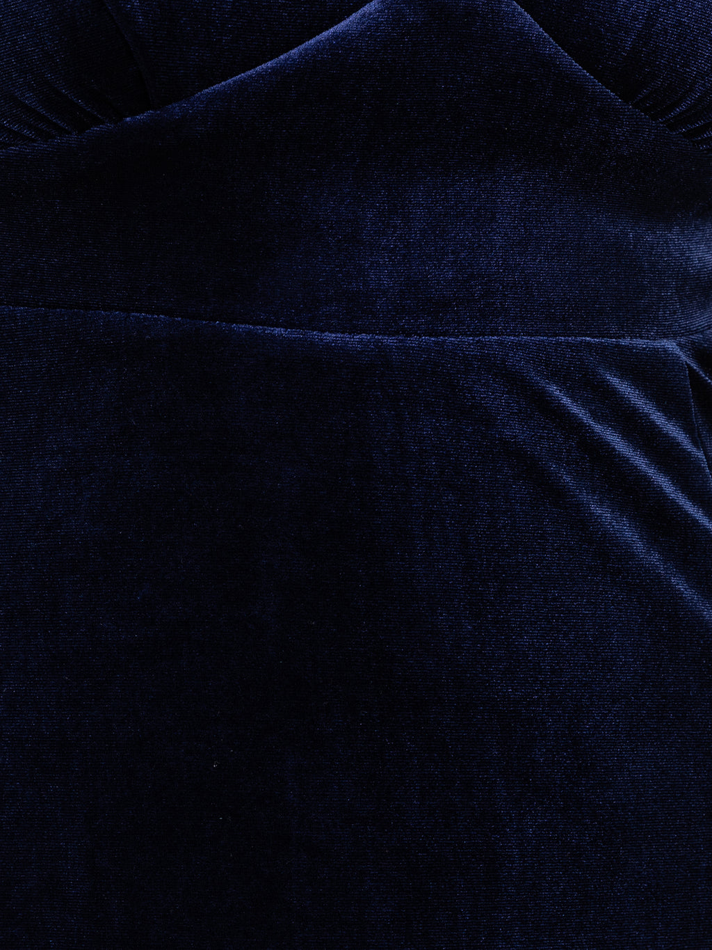 Maya Navy V Neck 3/4 Flute Sleeve Velvet Maxi Dress