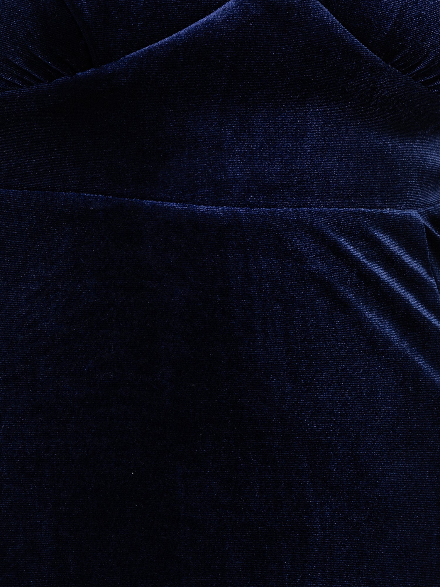 Maya Navy V Neck 3/4 Flute Sleeve Velvet Maxi Dress