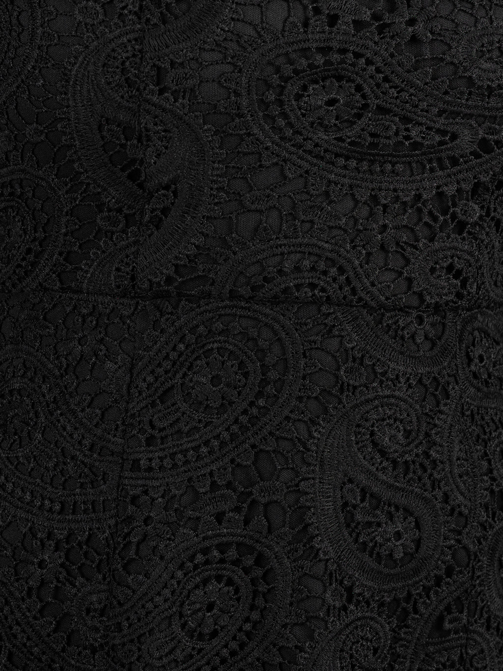 Maya Black Lace High Neck Long Sleeve Ruffle Midaxi Dress