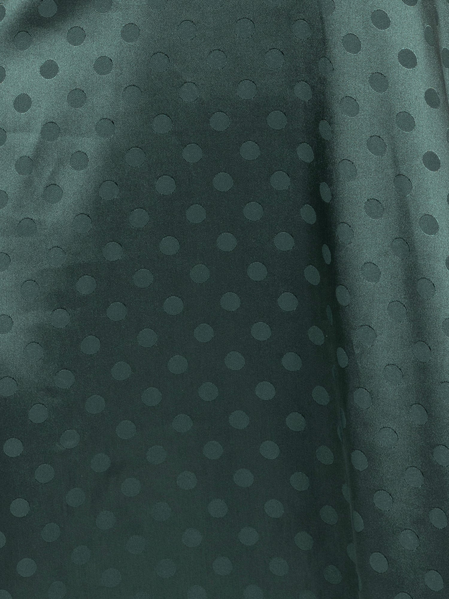 Lovedrobe Emerald Polka Dot V Neck Midaxi Dress with Lace Trim