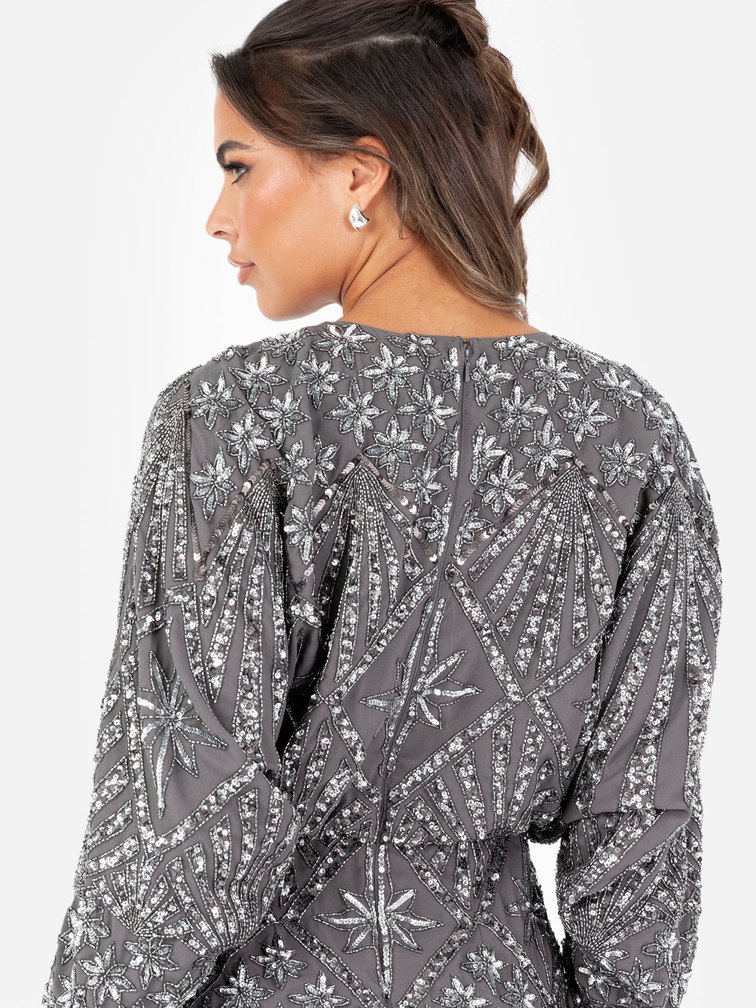 Maya Celestial Embellishment Long Sleeve Maxi Dress
