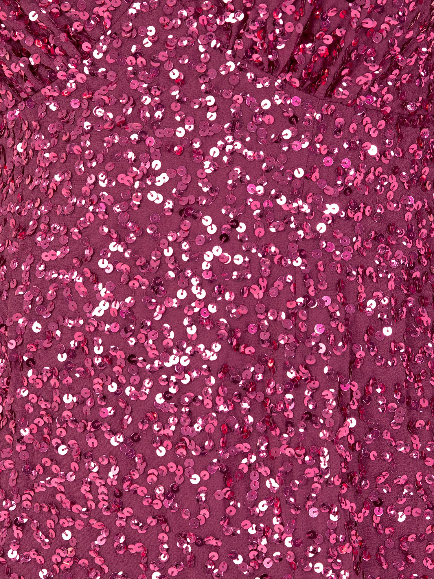 Maya Pink Fully Embellished Blouson Sleeve Maxi Dress
