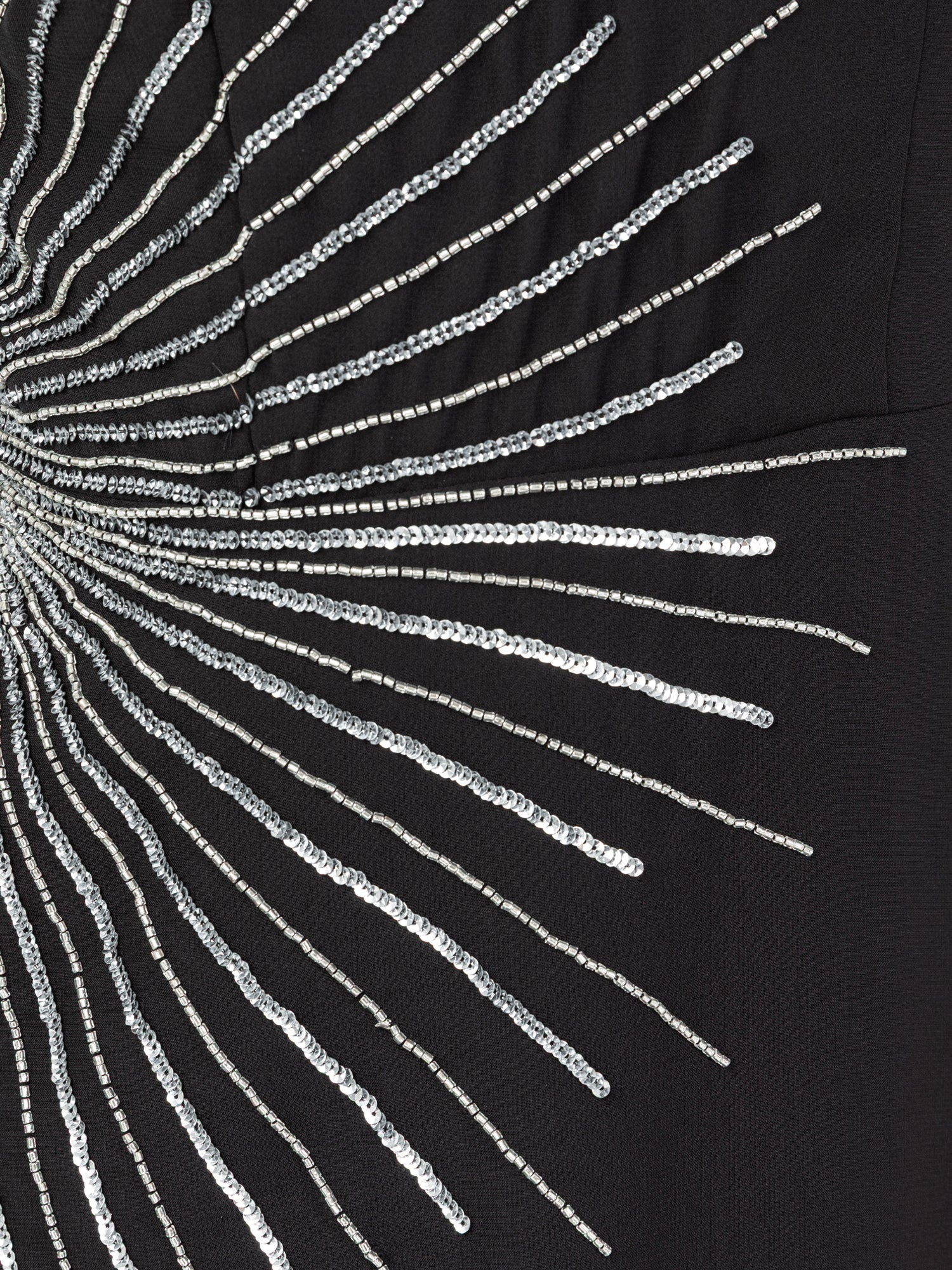 Maya Black One Shoulder Embellished Midaxi Dress