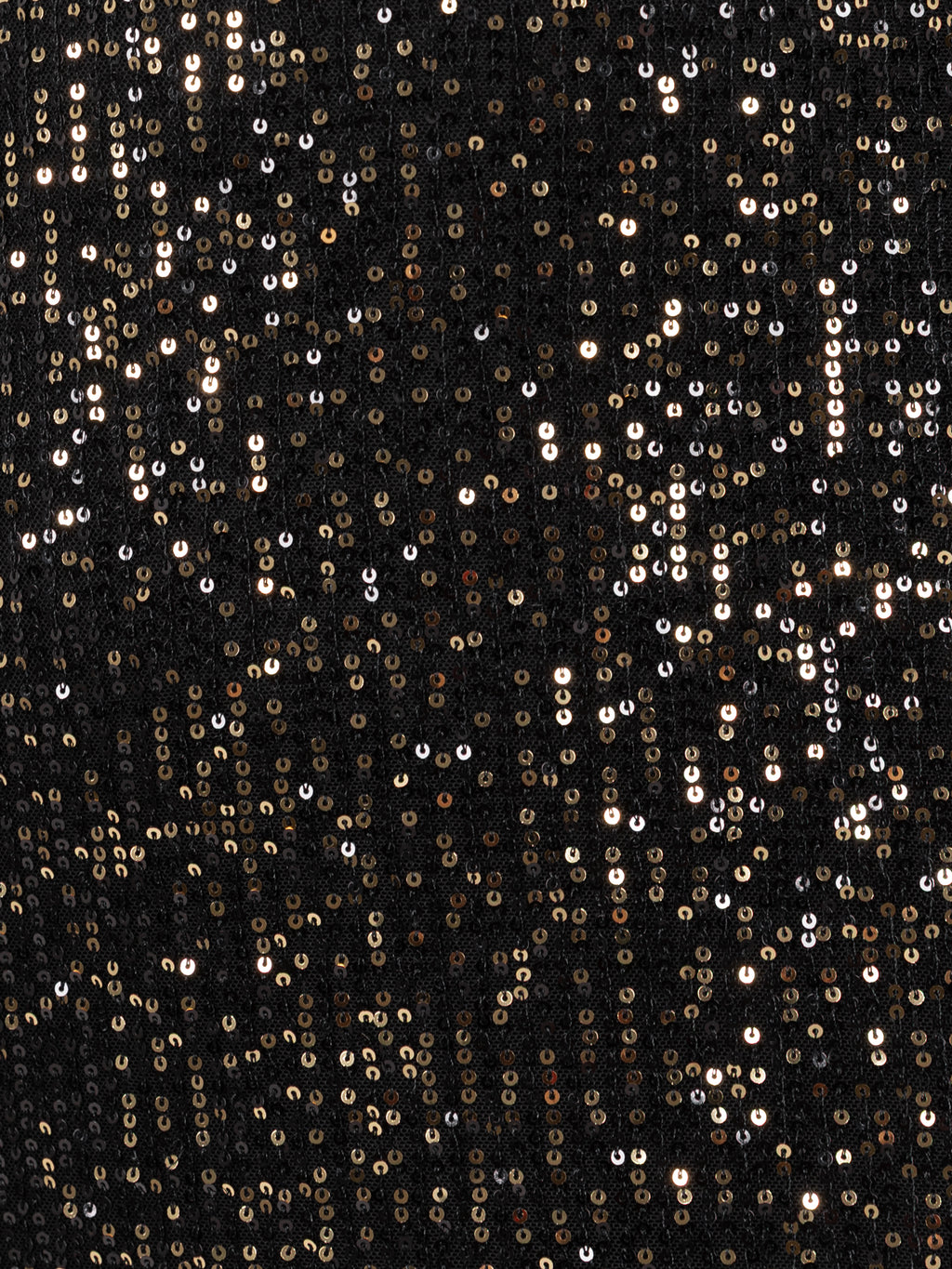 Lovedrobe Black & Gold Sequin Faux Wrap Long Sleeve Midi Dress