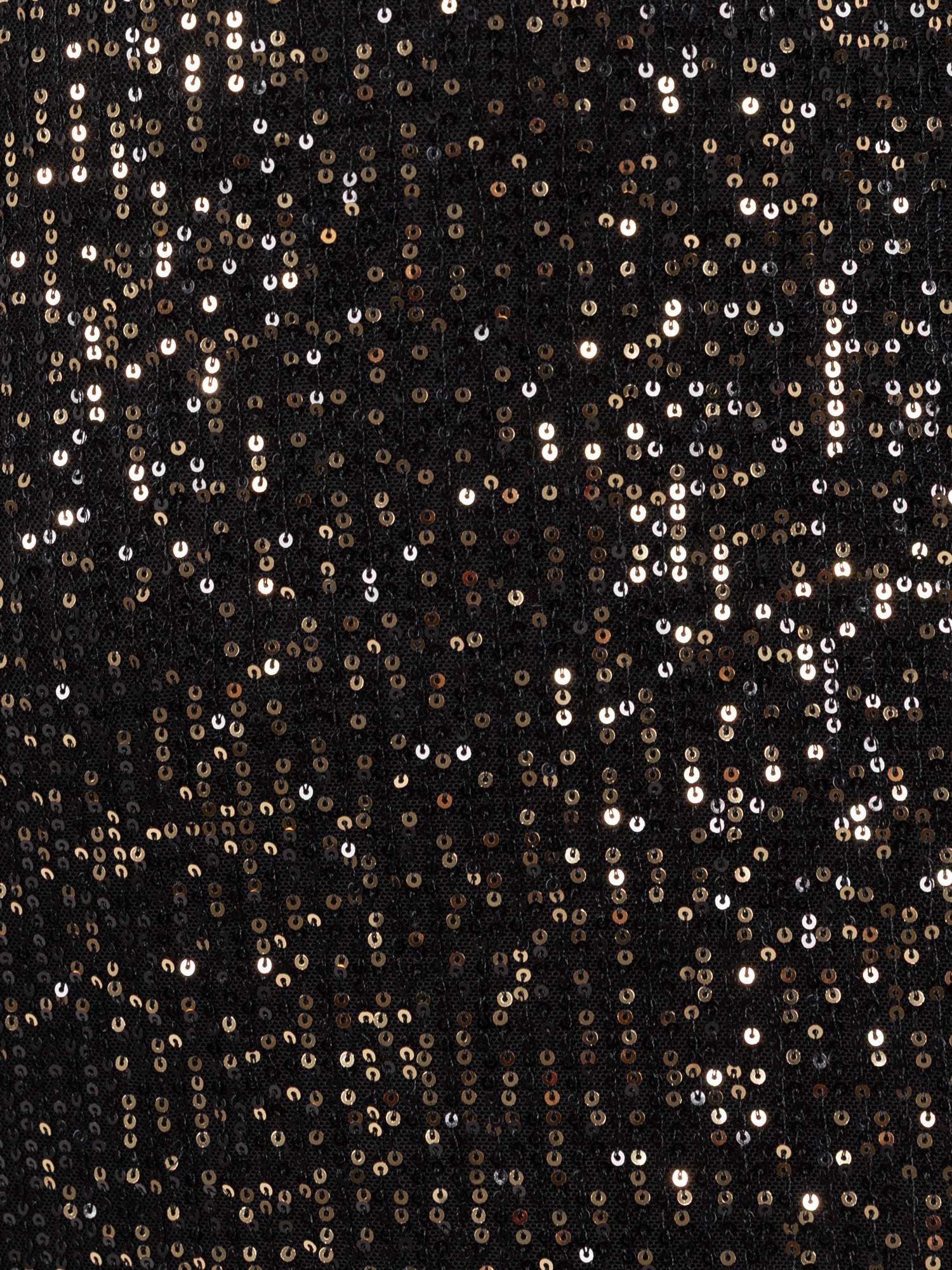Lovedrobe Black & Gold Sequin Faux Wrap Long Sleeve Midi Dress
