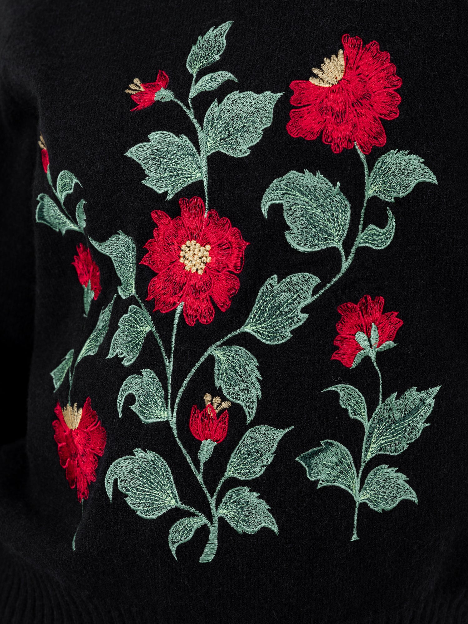 Lovedrobe Floral Embroidered Raglan Sleeve Jumper