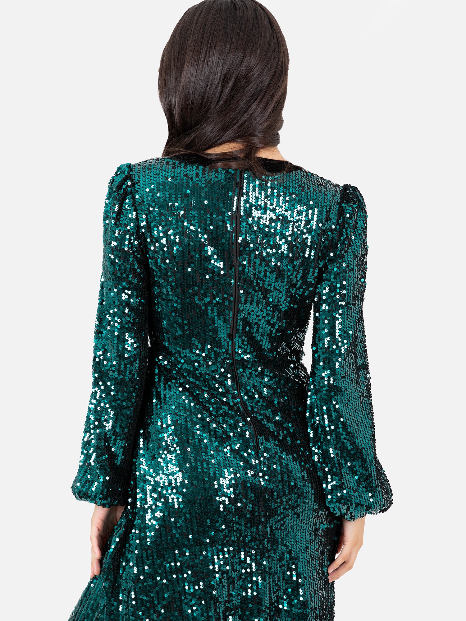 Lovedrobe Fully Embellished Velvet Bow Detail Mini Dress