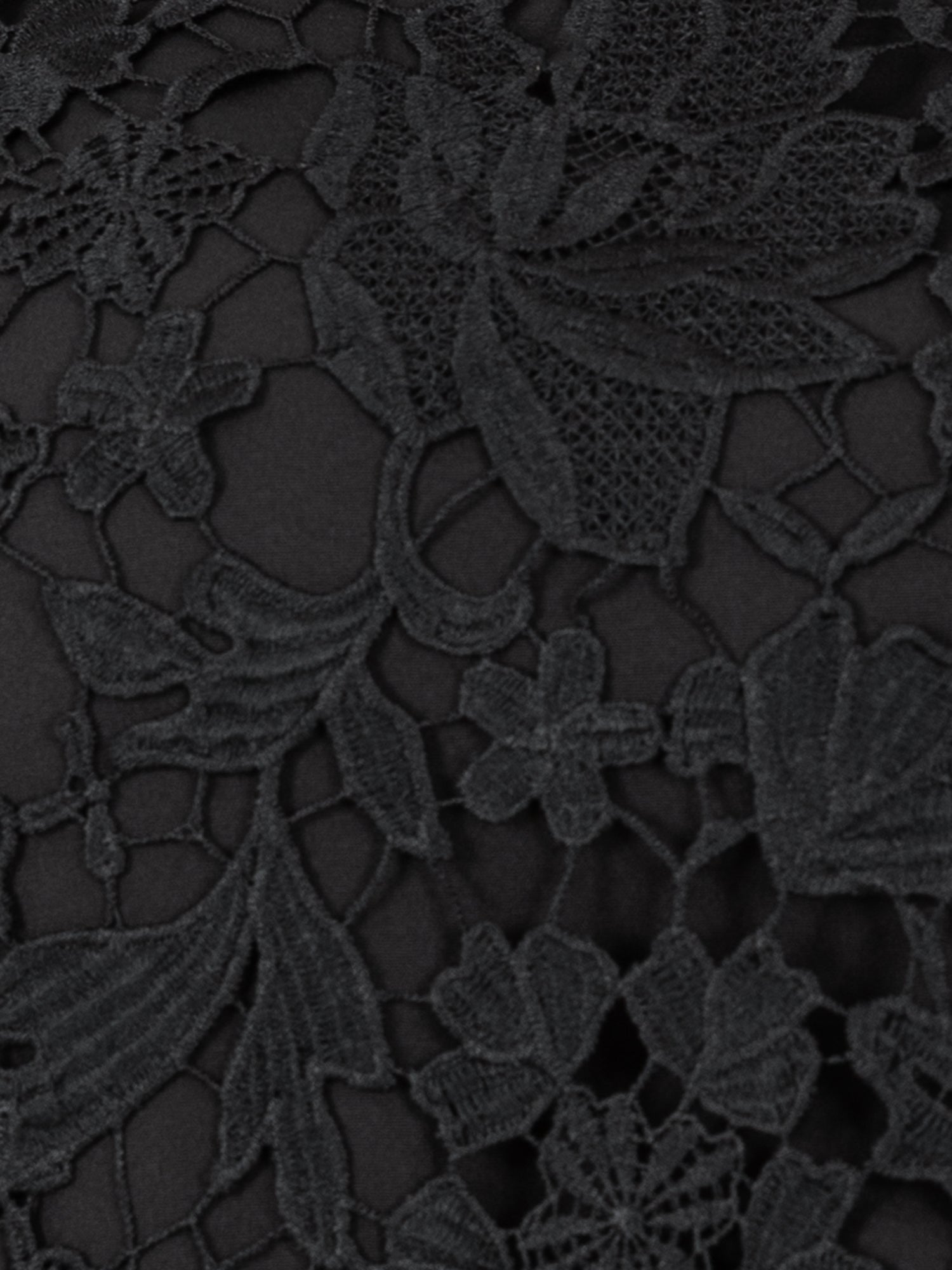 Lovedrobe Black Floral Lace Scalloped Hem Trousers
