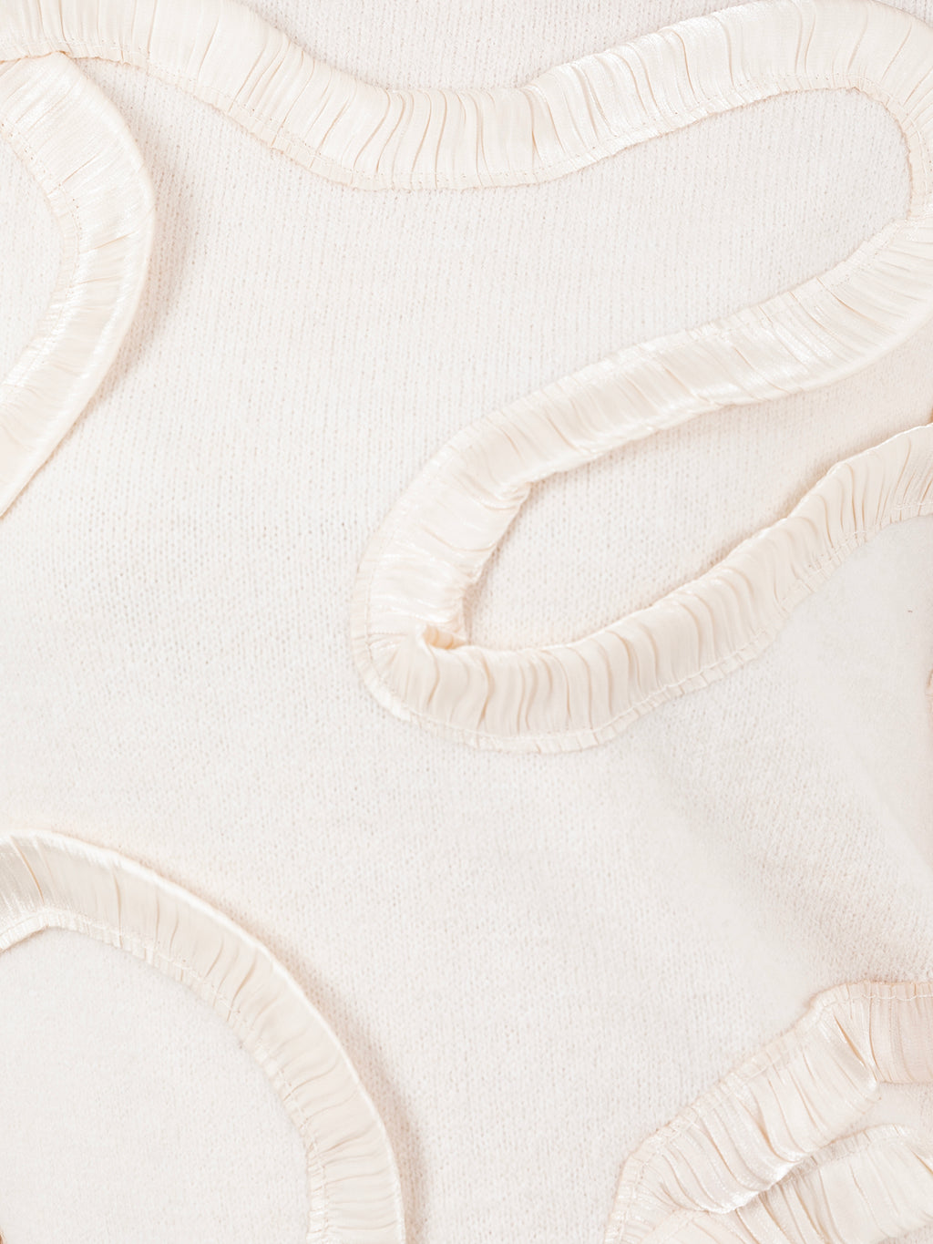 Lovedrobe Cream Jumper with Satin Squiggle Applique