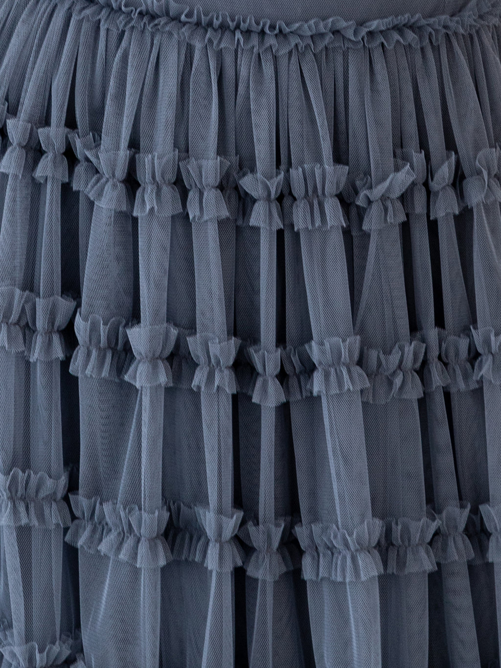 Anaya With Love Vintage Indigo Bandeau Ruffle Midi Dress