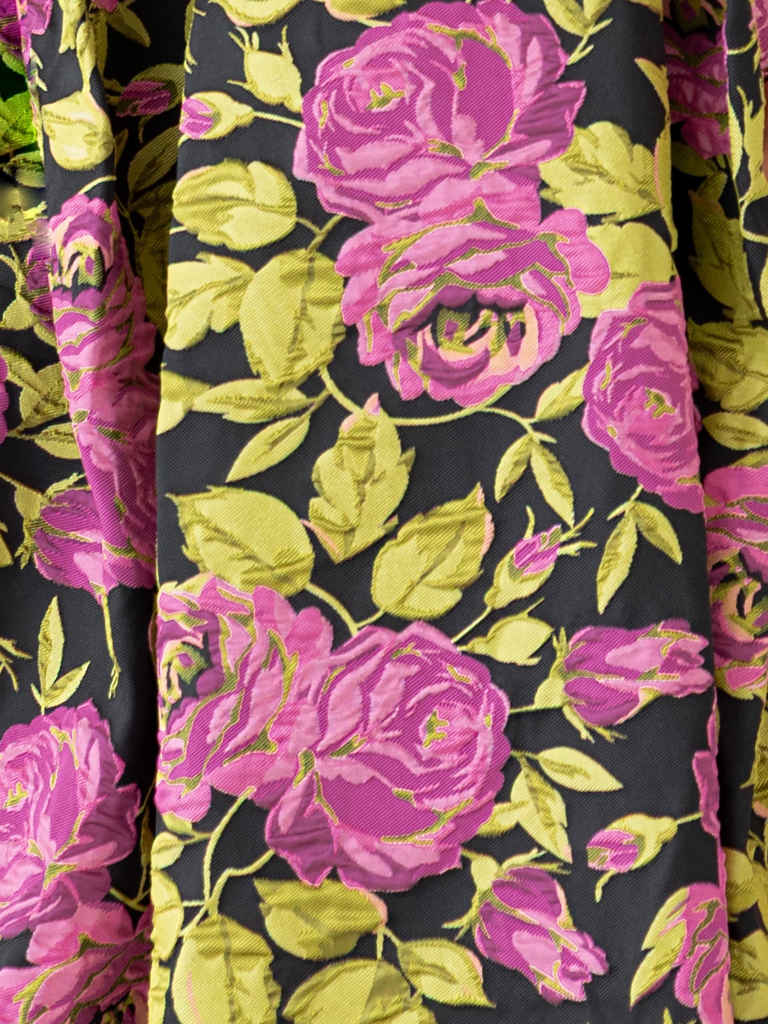 Maya Floral Jacquard Strappy Square Neck Midi Dress with Pockets