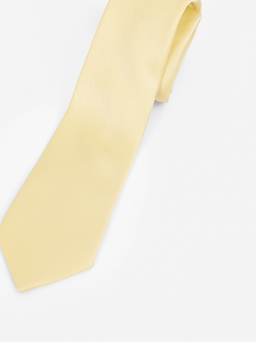 Maya Buttercream Satin Tie & Pocket Square Set