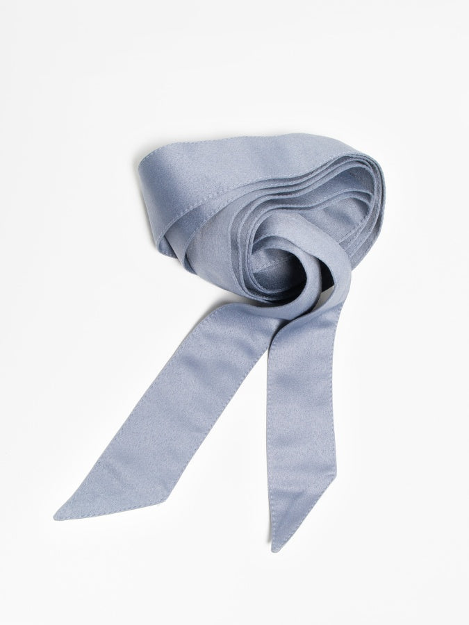 Maya Blue Satin Sash Belt