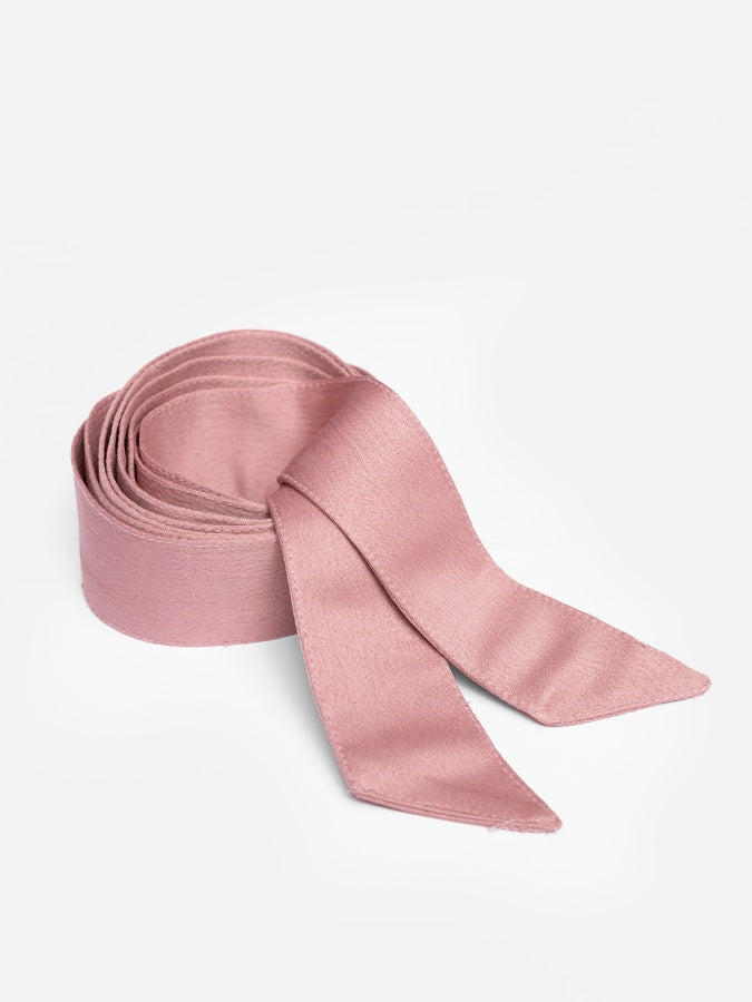 Maya Pink Satin Sash Belt