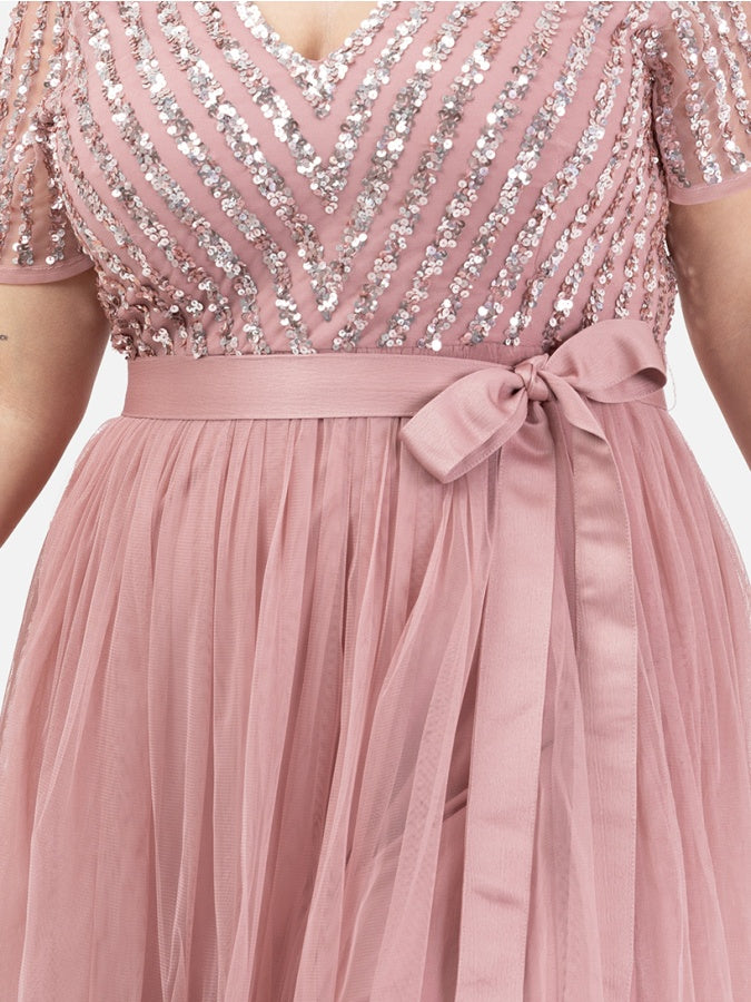 Maya Pink Satin Sash Belt