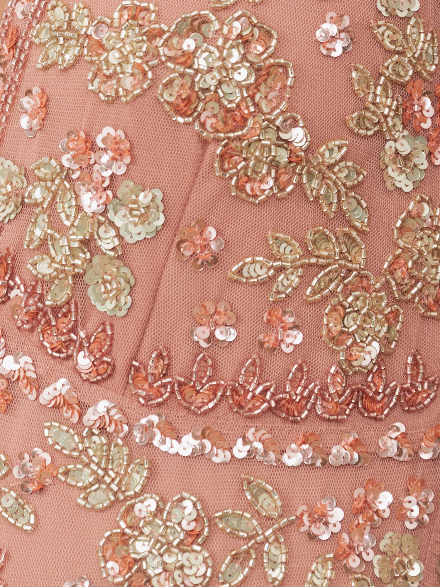 Maya Terracotta Pink Embellished Sleeveless Maxi Dress