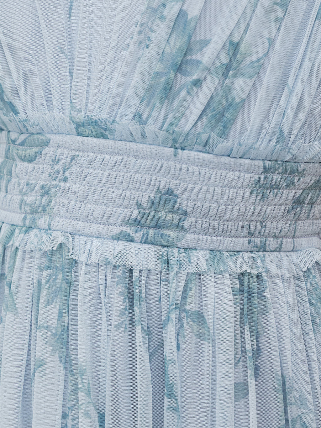 Anaya With Love Recycled Floral Blue V Neck Tiered Maxi Dress