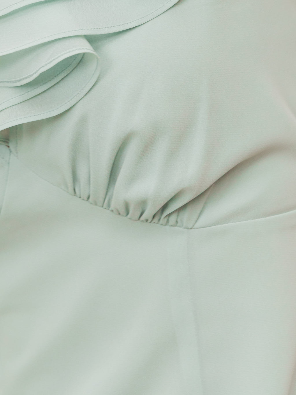 Anaya With Love Recycled Mint V Neck Ruffle Maxi Dress