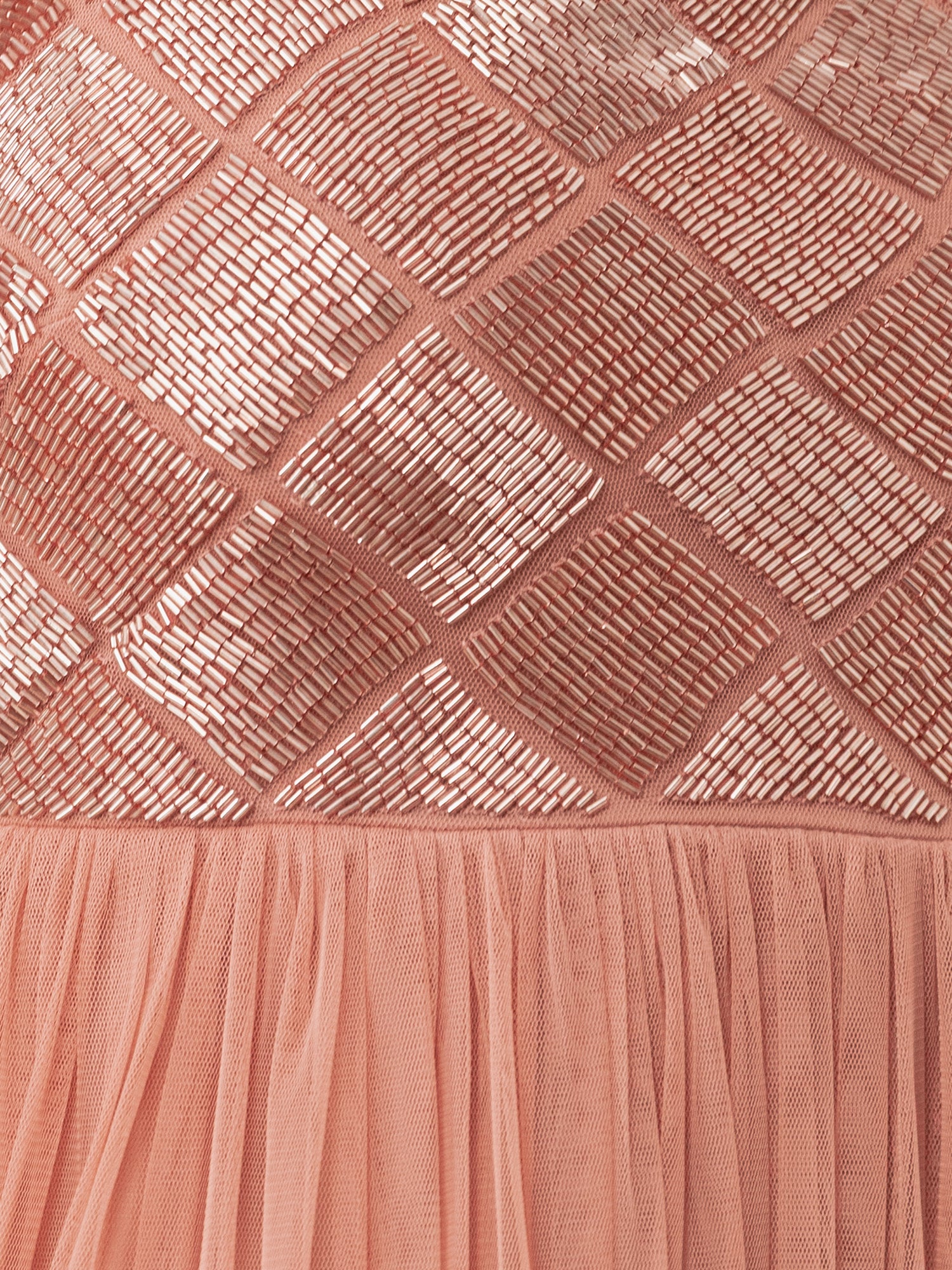 Maya Terracotta Pink Geometric Embellished Cami Maxi Dress