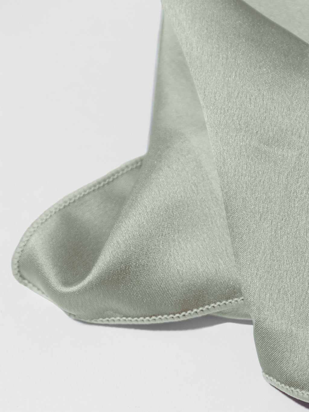 Maya Sage Green Satin Bow Tie & Pocket Square Set