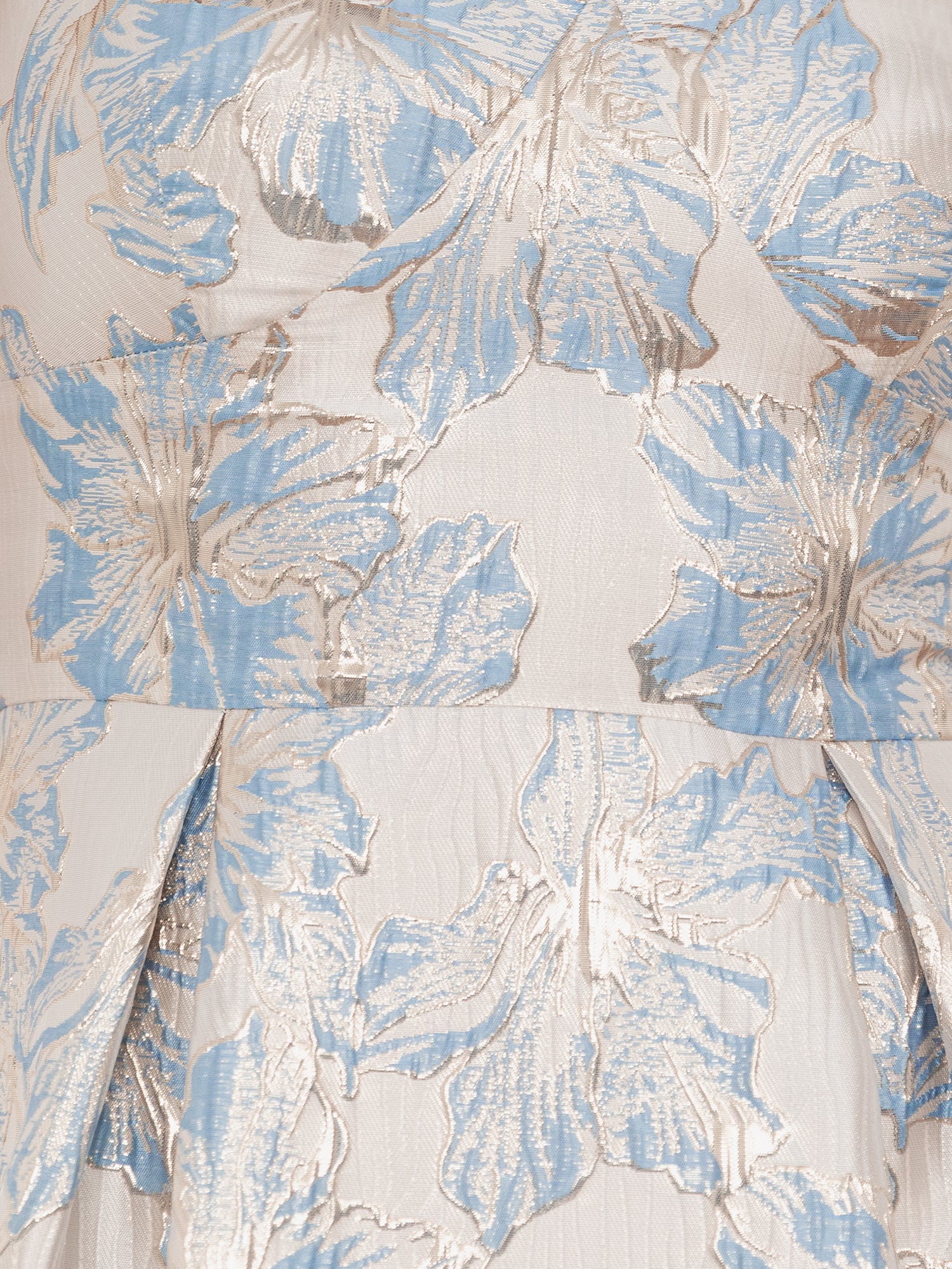 Maya Blue Floral Jacquard Strappy Midi Dress