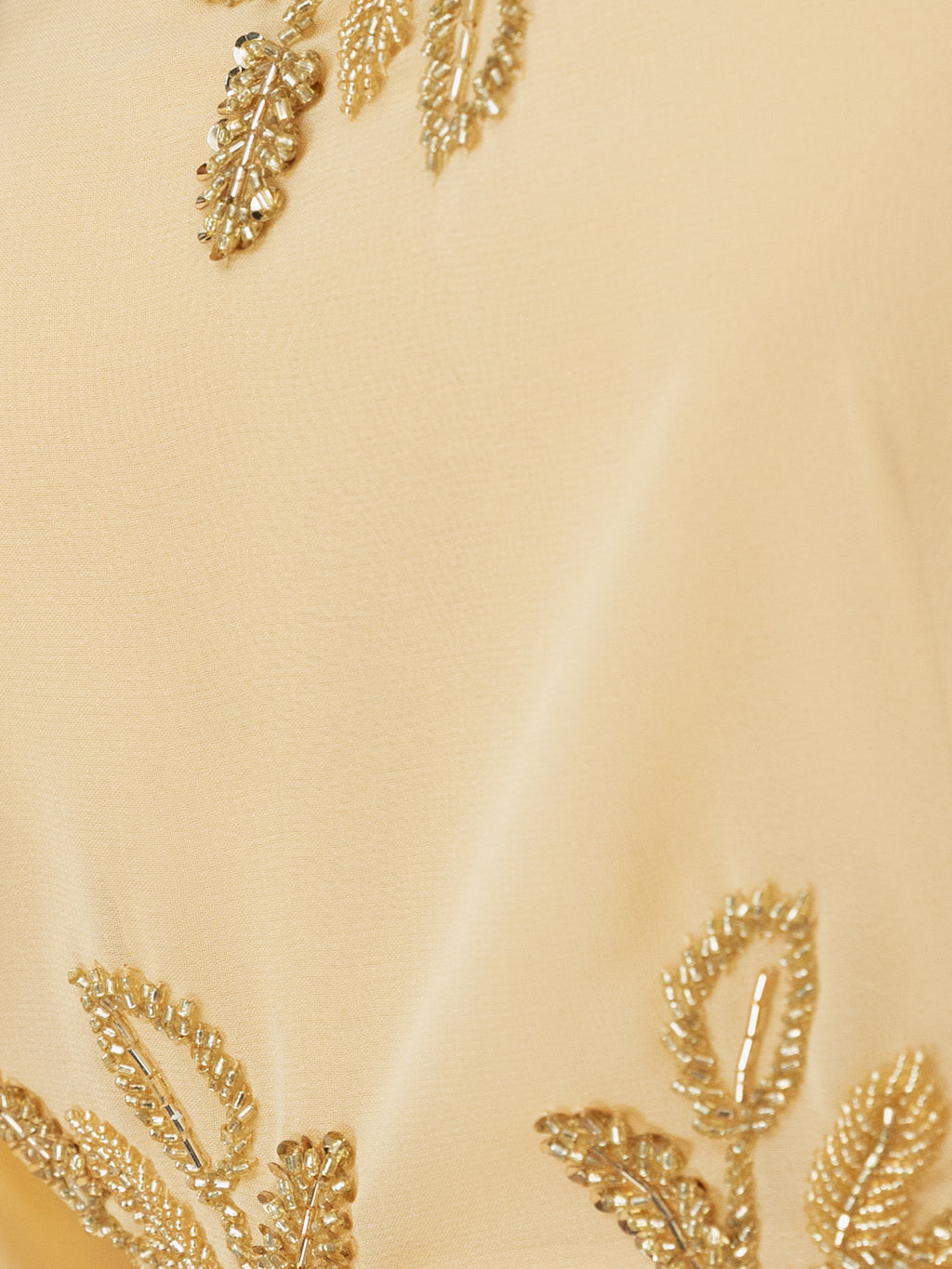 Maya Buttercream Floral Embellished Cape Sleeve Maxi Dress