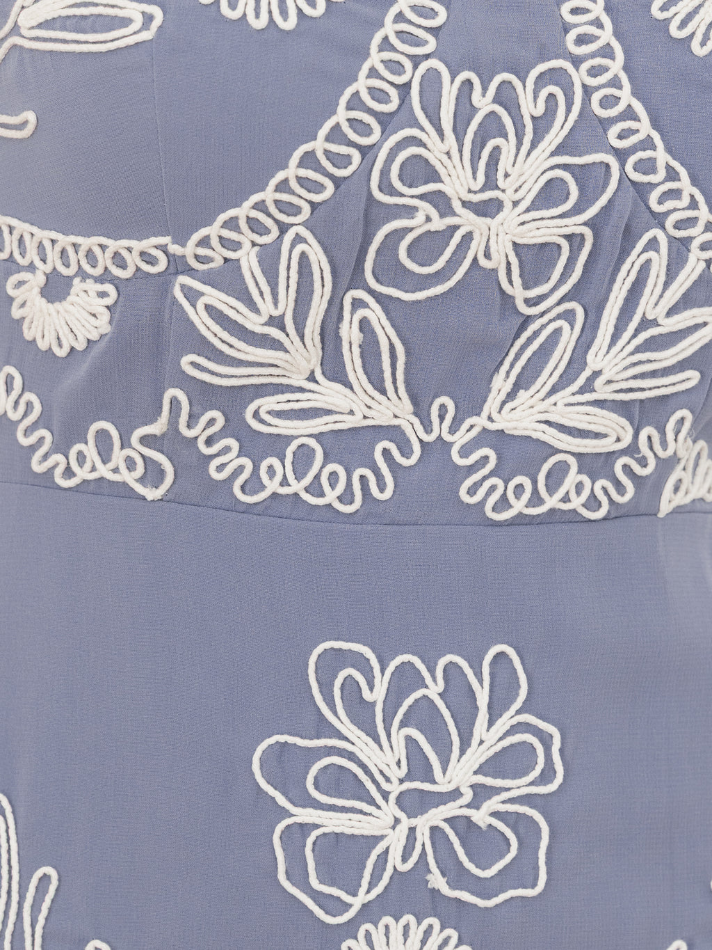 Maya Wisteria Blue Embroidered Strappy Midaxi Dress