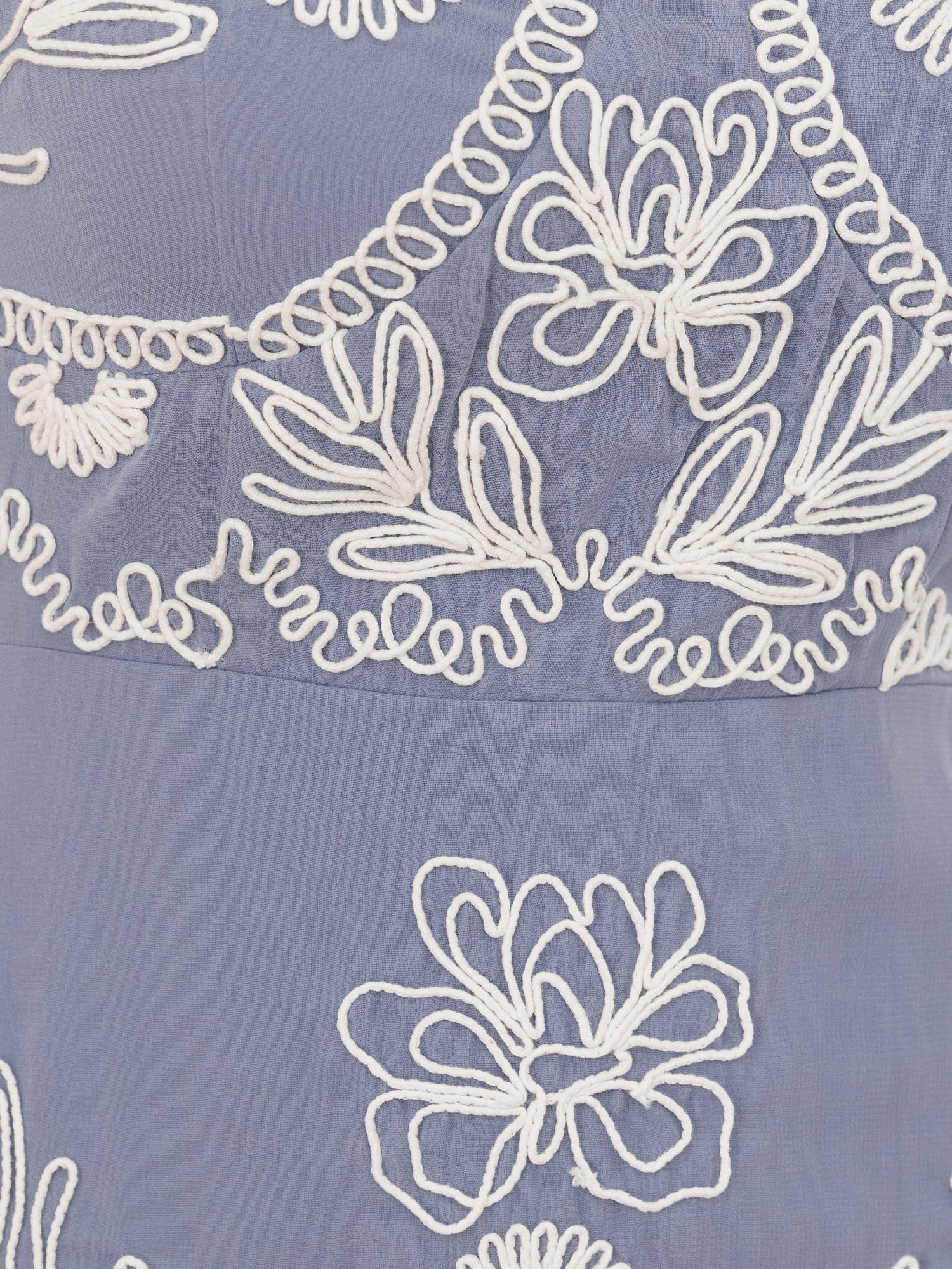 Maya Wisteria Blue Embroidered Strappy Midaxi Dress