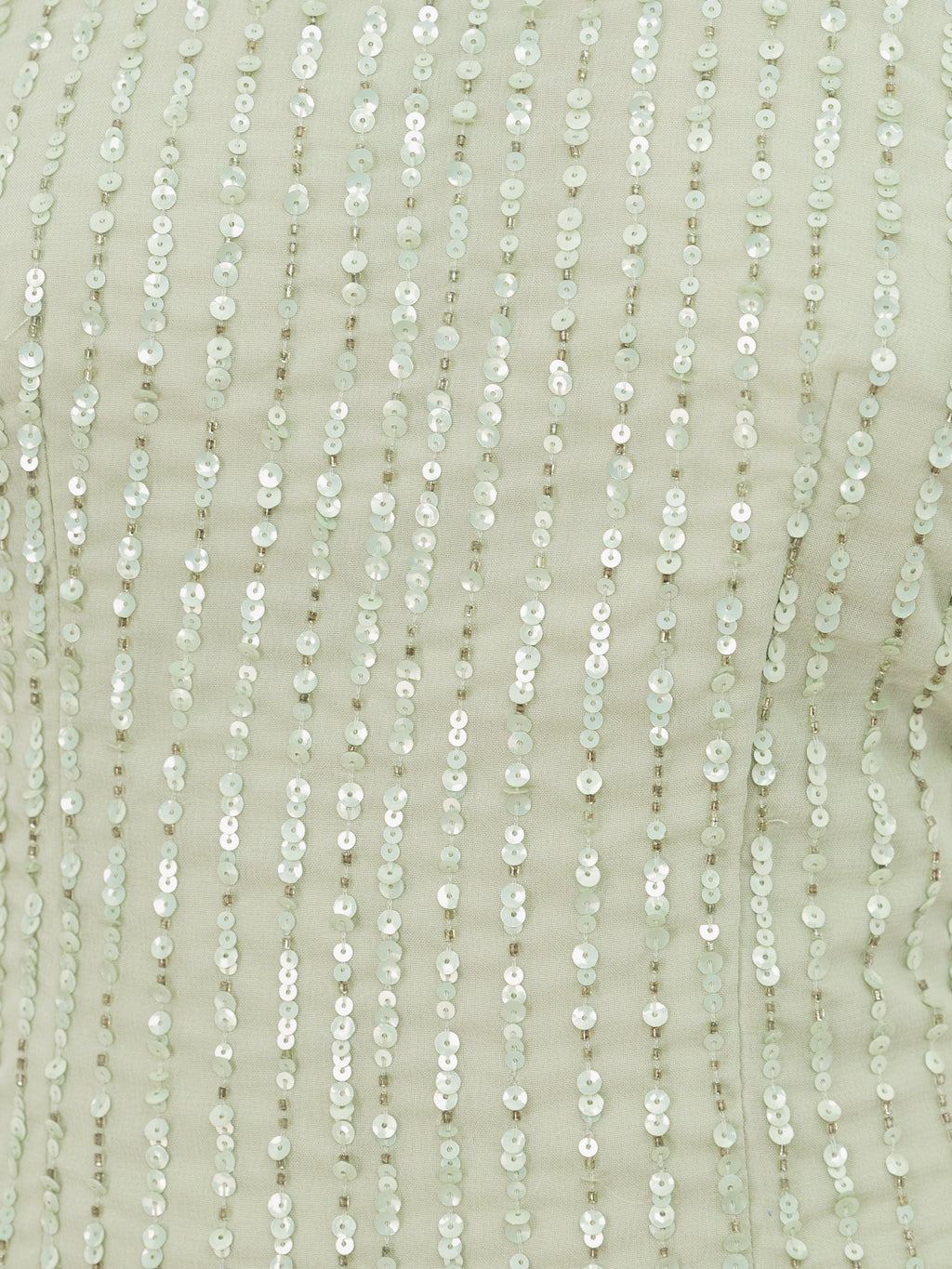 Maya Meadow Green Linear Embellishment Halter Neck Maxi Dress