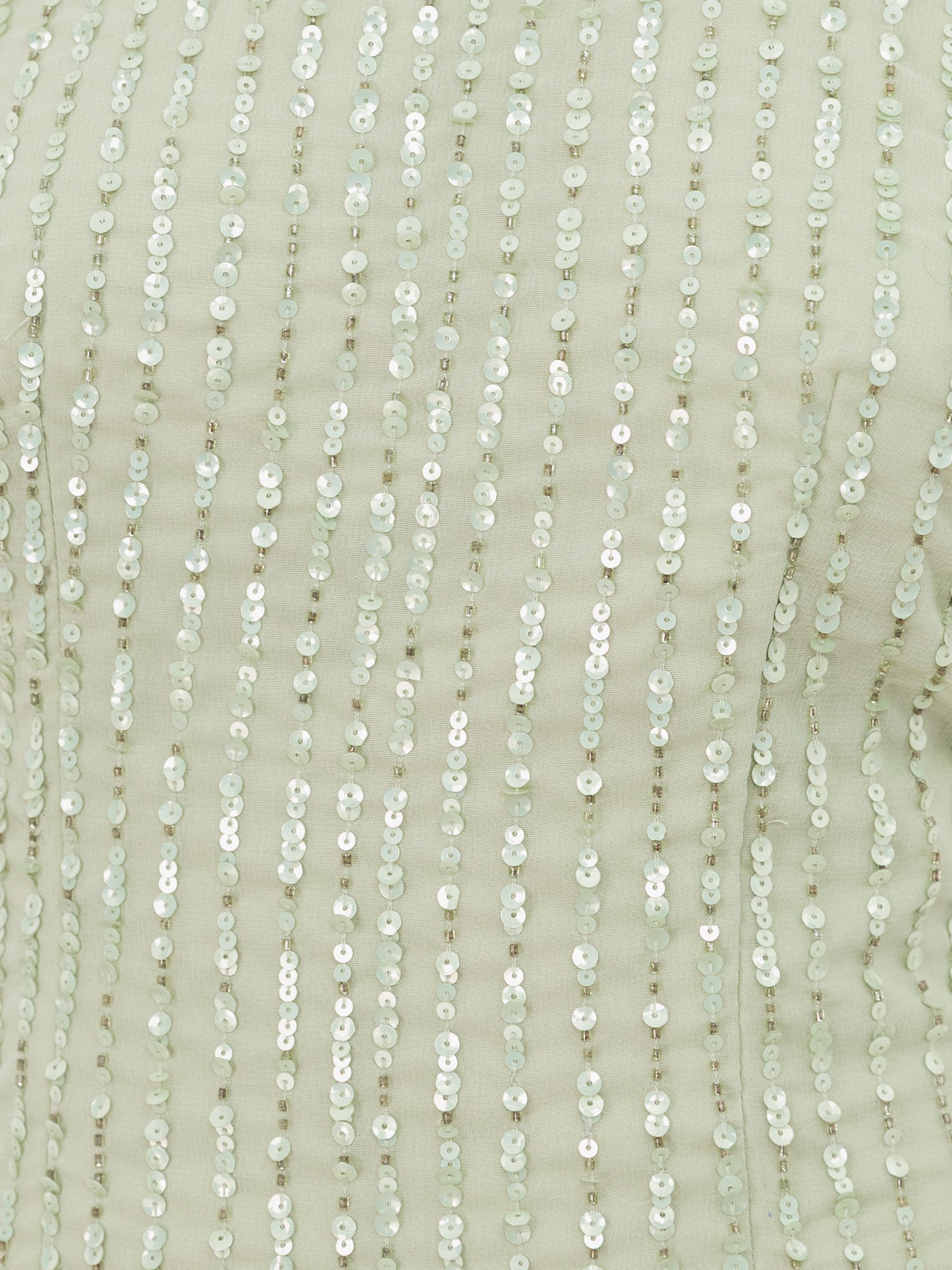 Maya Meadow Green Linear Embellishment Halter Neck Maxi Dress