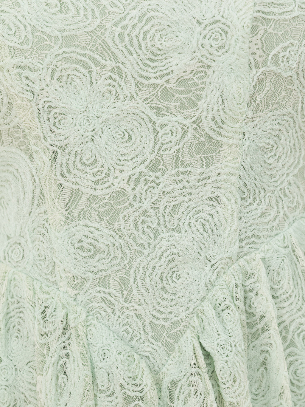 Maya Mint Embossed Floral Lace Drop Waist Midaxi Dress
