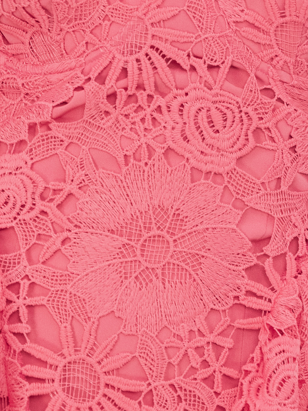 Maya Pink Puff Short Sleeve Lace Midi Dress