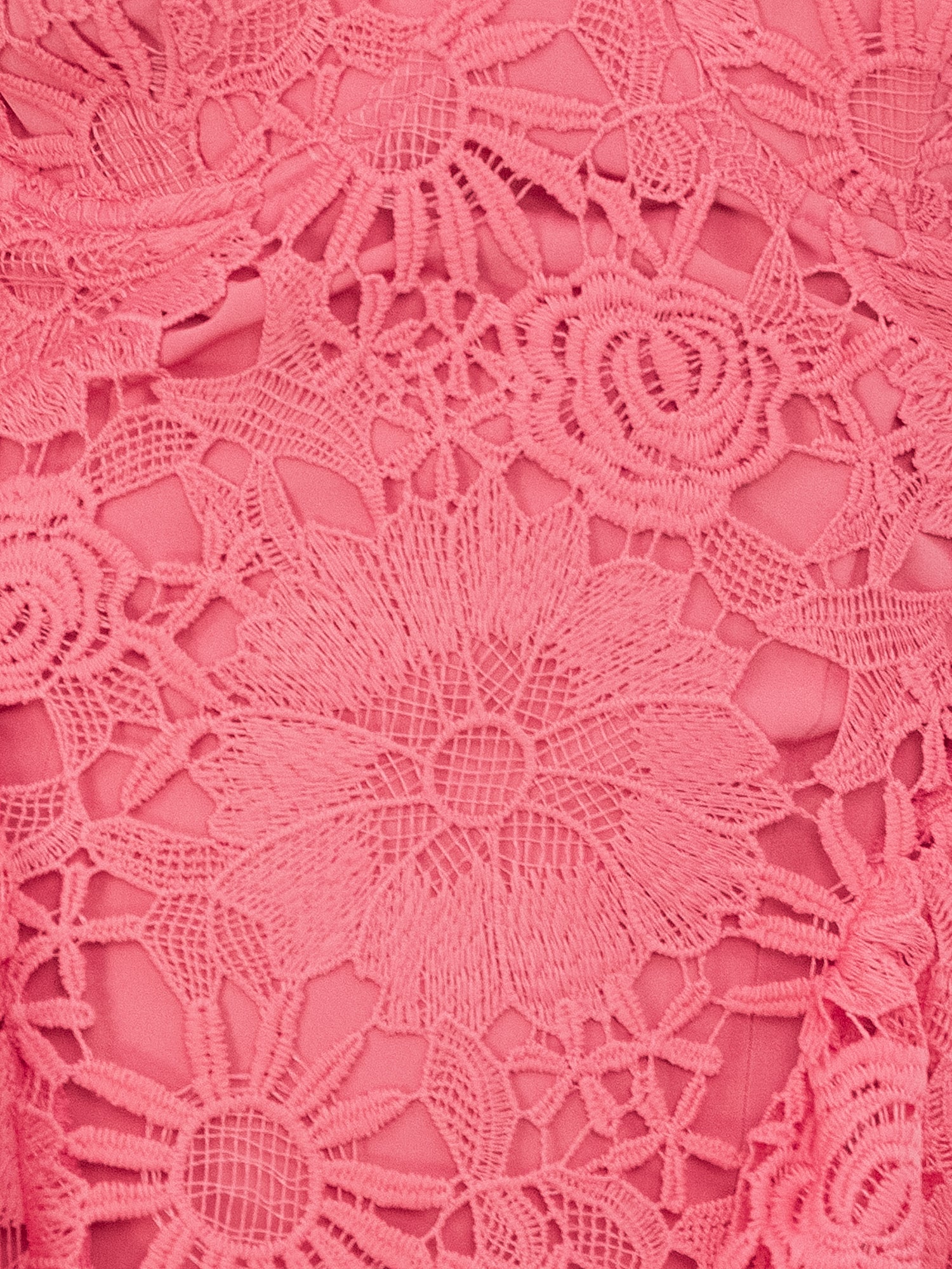Maya Pink Puff Short Sleeve Lace Midi Dress