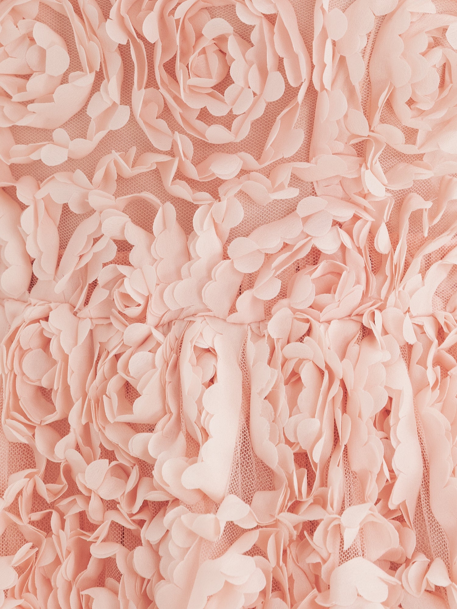 Maya Peach 3D Floral Cami Midi Dress