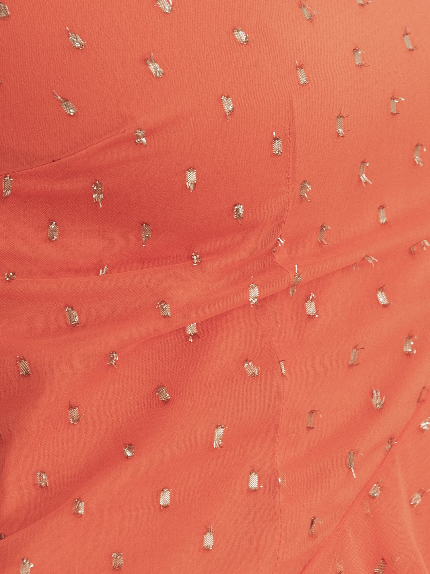 Anaya With Love Recycled Coral One Shoulder Ruffle Maxi Dress