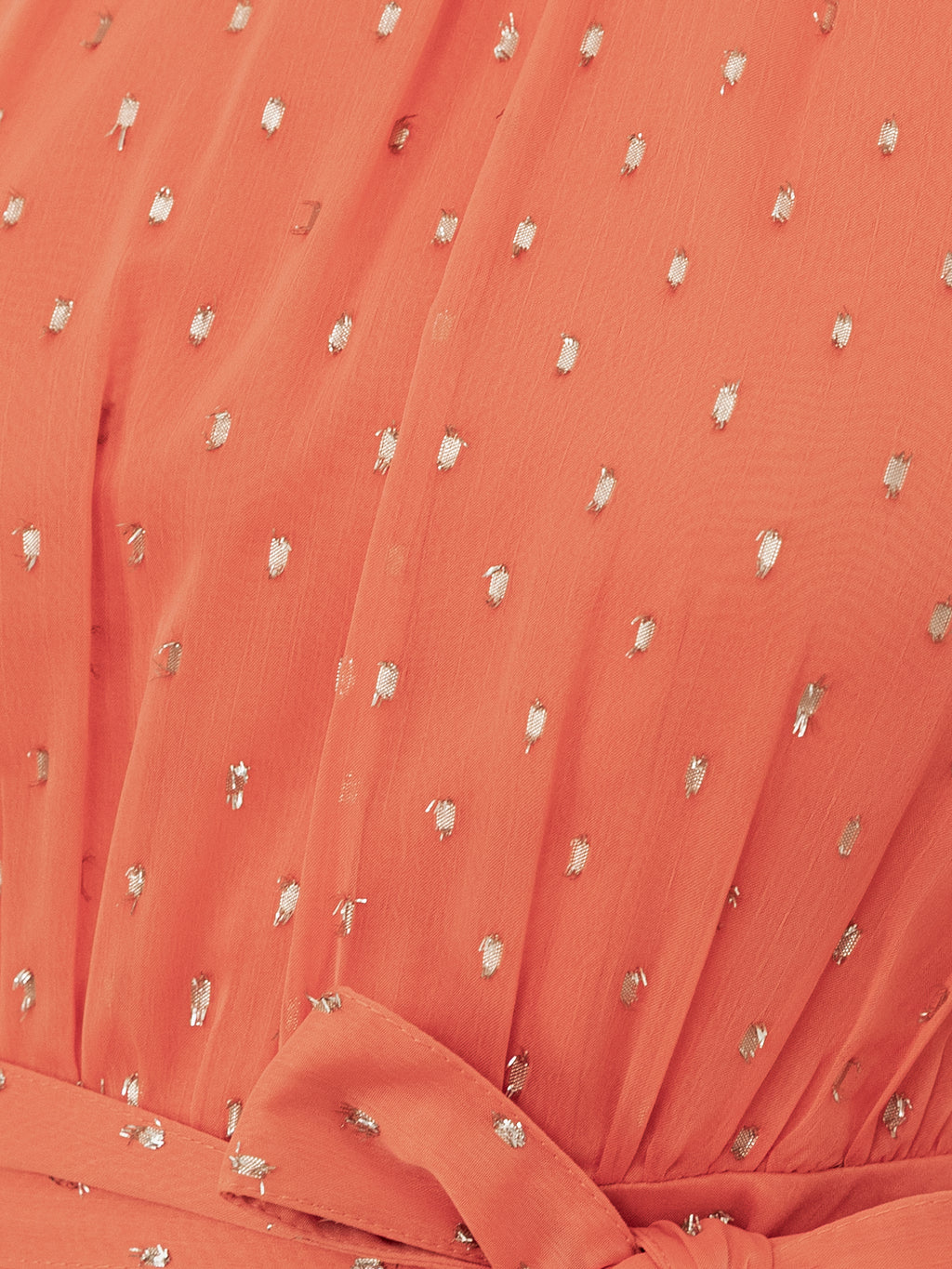 Anaya With Love Recycled Coral Halter Neck Tiered Midi Dress
