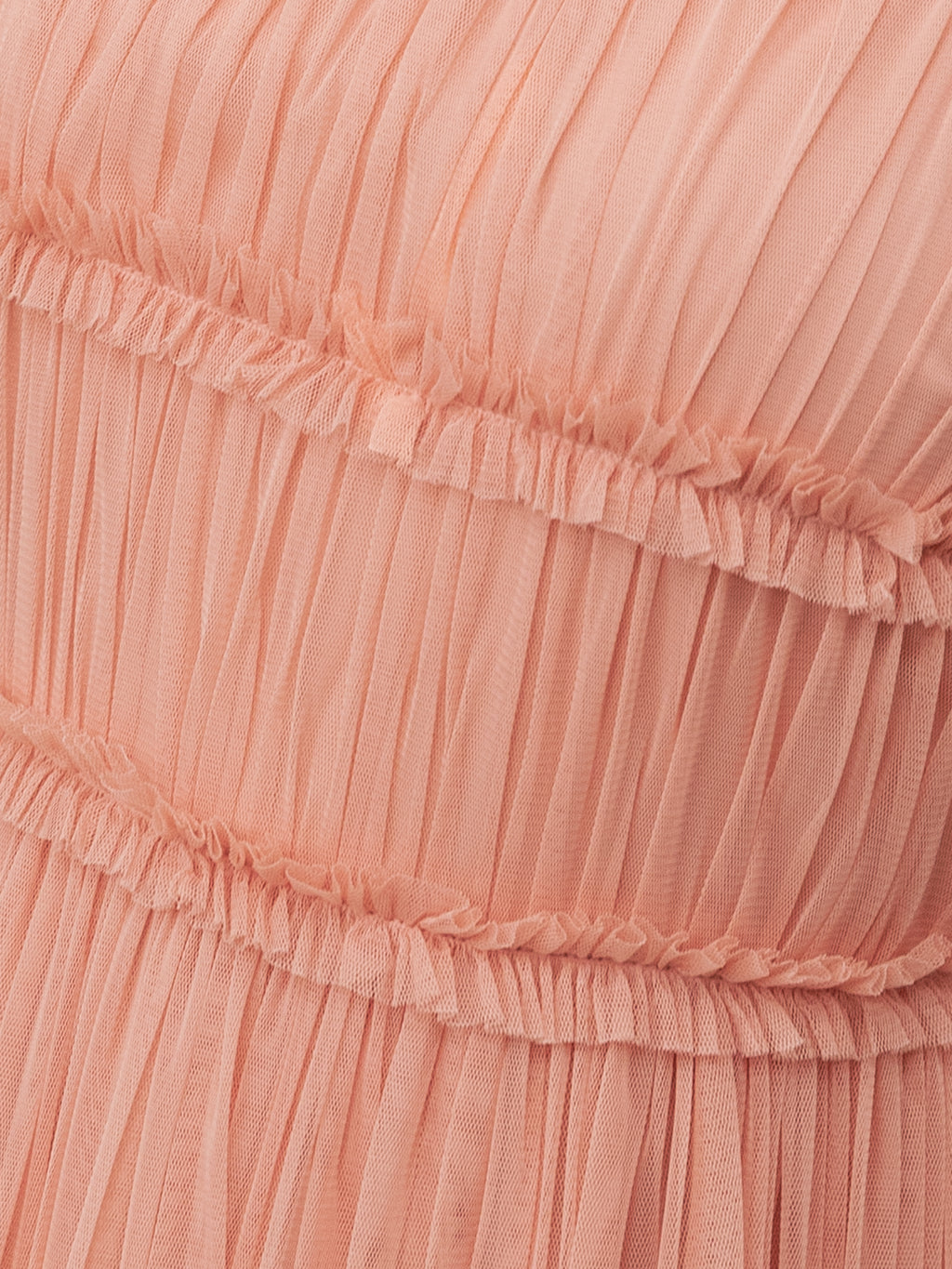 Anaya With Love Recycled Peach Tulle Square Neck Strappy Maxi Dress