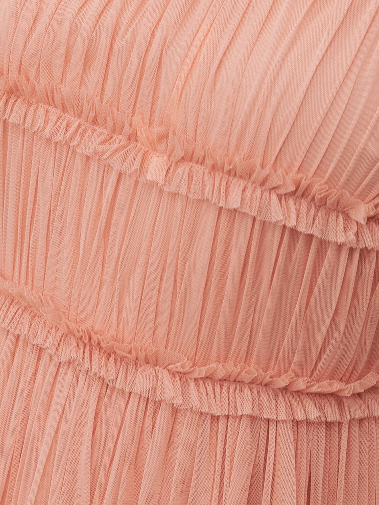 Anaya With Love Recycled Peach Tulle Square Neck Strappy Maxi Dress