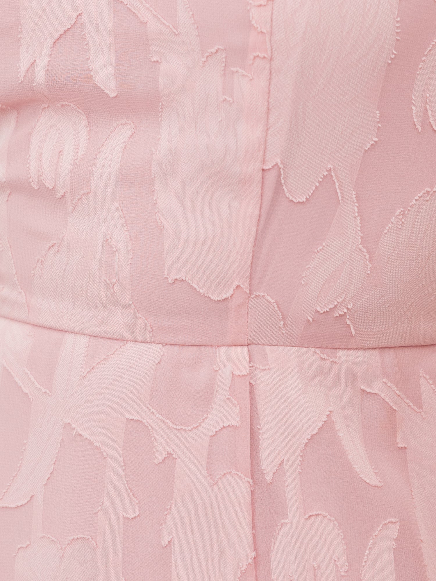 Anaya With Love Recycled Peony Pink Floral Burnout Square Neck Tiered Midaxi Dress