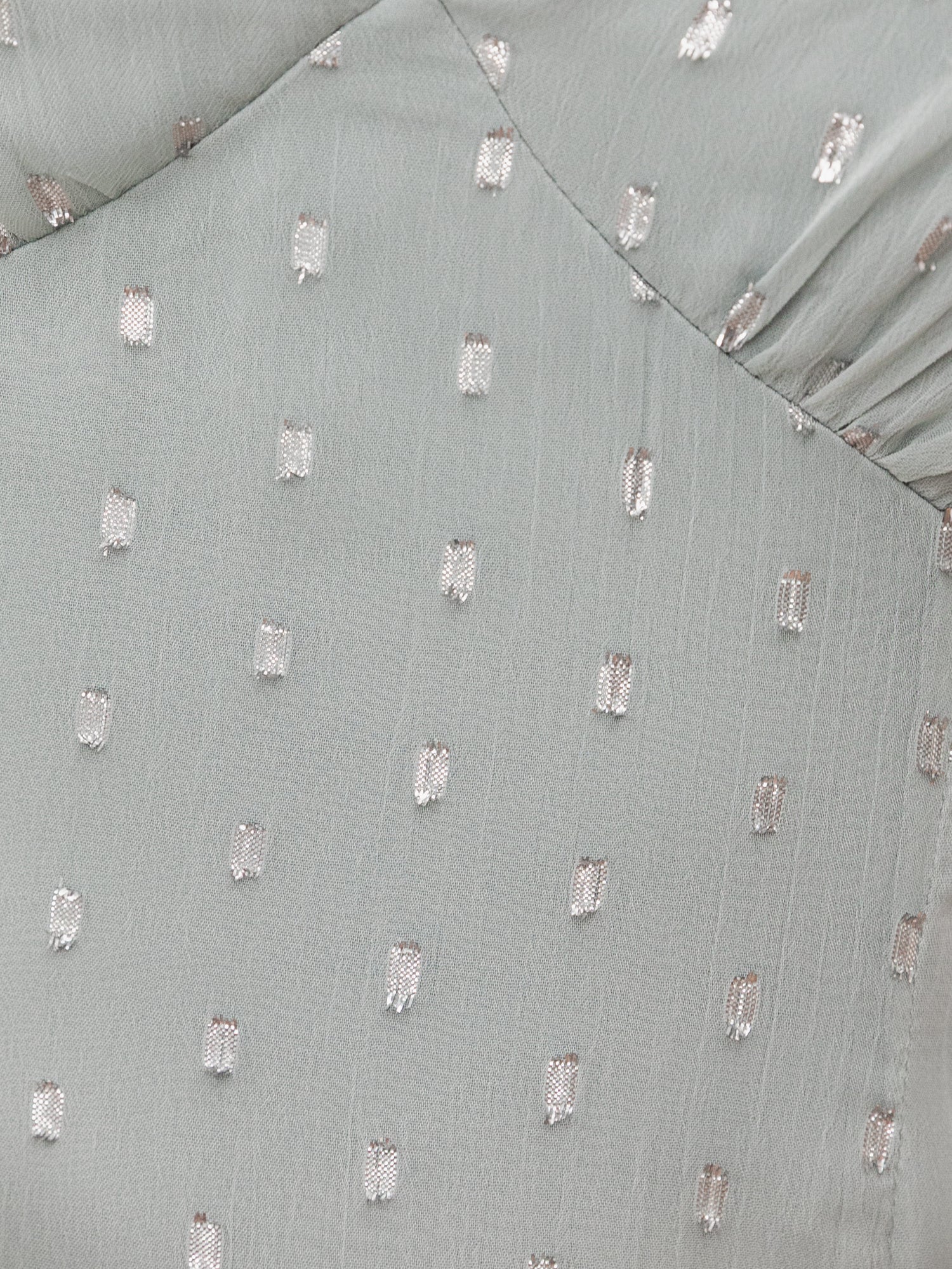 Anaya With Love Recycled Cloud Blue Strappy V Neck Maxi Dress with Skirt Split & Ruffle Detail